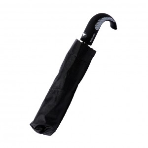 Зонт мужской 3 сложения полуавтомат эпонж "Полусогнутая ручка" 9 спиц